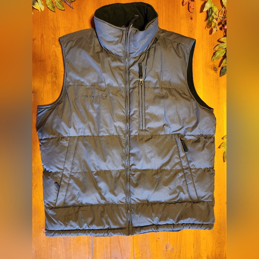 Free Country zipper fleece Men's vest sz L